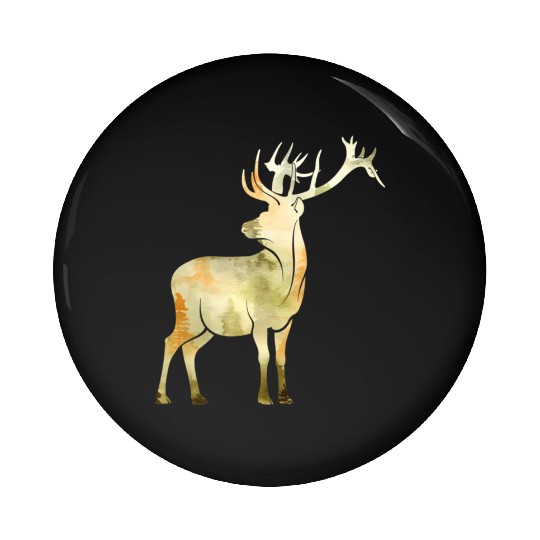 Cute Hello Fall Deer Autumn Lover Animal Leaf Pin Buttons
