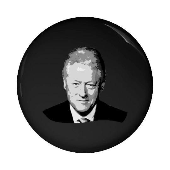 Bill Clinton Grayscale Pop Art Pin Buttons
