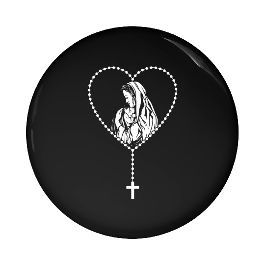 Catholic Christian Rosary Cross Guadalupe Virgin Pin Buttons