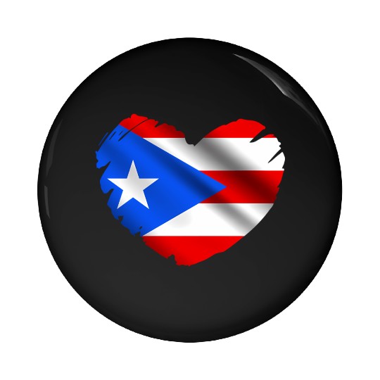 Puerto Rico Flag On Shape Of He Puerto Ricans Pin Buttons