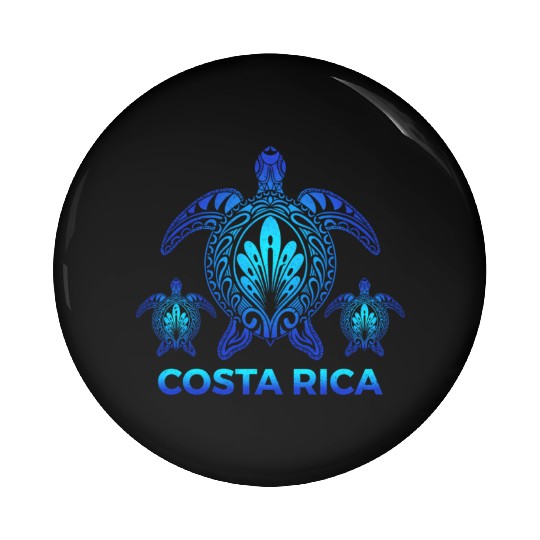 Vintage Costa Rica Ocean Blue Sea Turtle Pin Buttons