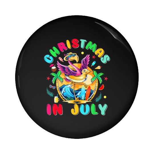 Just A Girl Who Loves Christmas In July Summer Pin Buttons