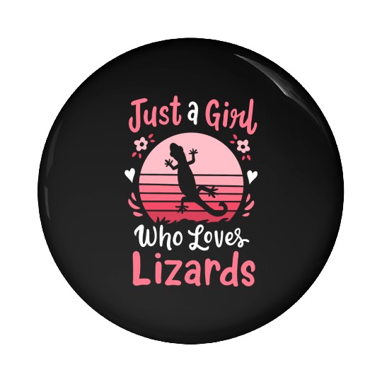 Lizard Reptile Lizard Lover Retro Pin Buttons