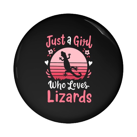 Lizard Reptile Lizard Lover Retro Pin Buttons