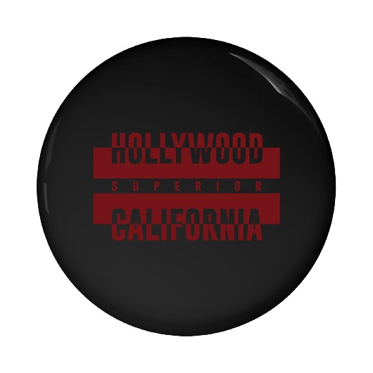 Hollywood California red Pin Buttons