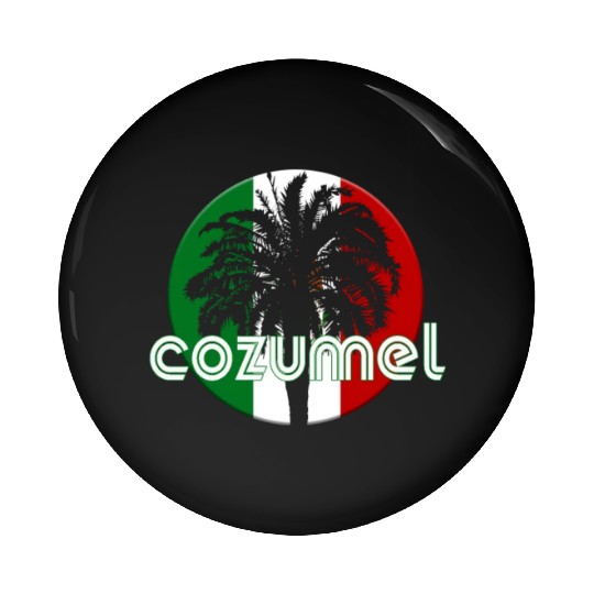 Cozumel Mexico Flag Native Palm Tree Mexican Pin Buttons