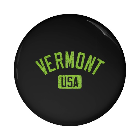 Vermont Usa Arched Text Distressed Lime Green Prin Pin Buttons