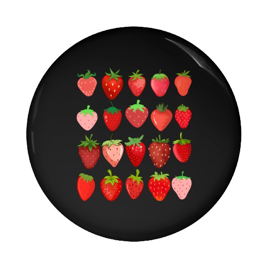 Cottagecore Kawaii Strawberry Aesthetic Pin Buttons
