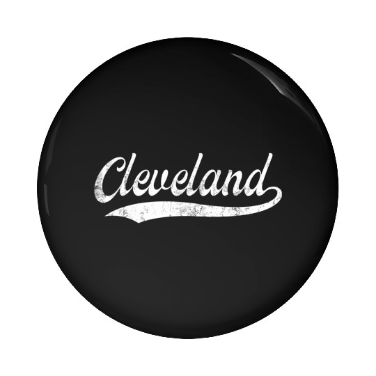 Vintage Cleveland Ohio Distressed Pin Buttons