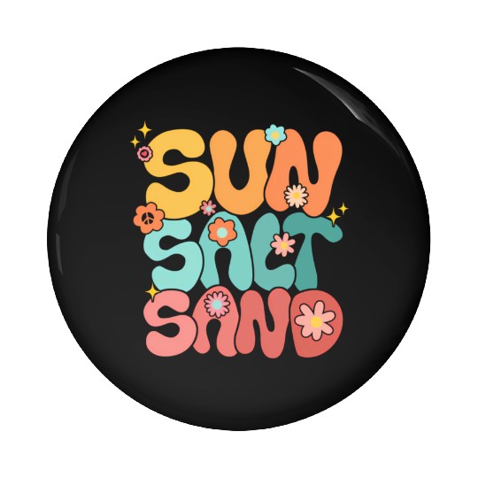 Sun Salt Sand Summer Family Vacation Hawaii Beach Pin Buttons