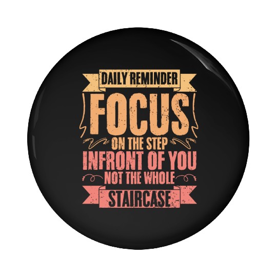 Daily Reminder Vintage Retro Affirmation A Pin Buttons