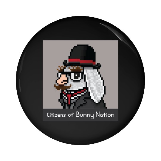 Citizens of Bunny Nation NFT #93 Artwork Pin Buttons