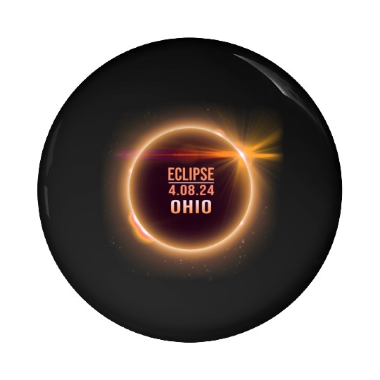 Ohio Total Solar Eclipse 04082024 Totality Phases Pin Buttons