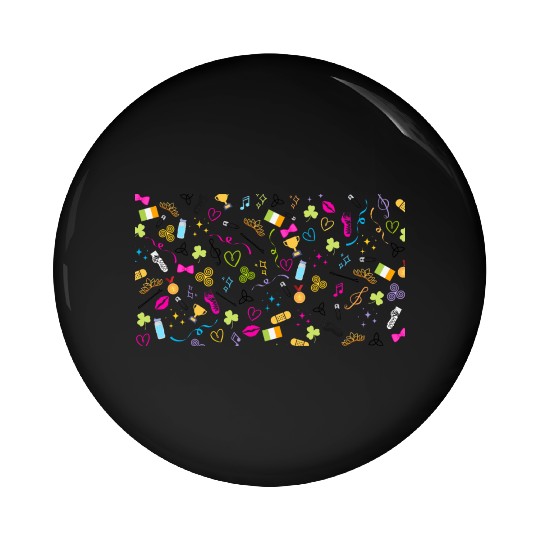 Irish Dance Print Pin Buttons