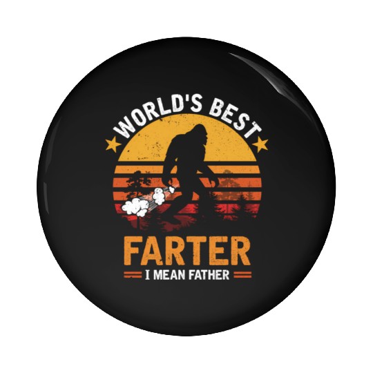 Retro World'S Best Fer I Mean Father Bigfoot Pin Buttons