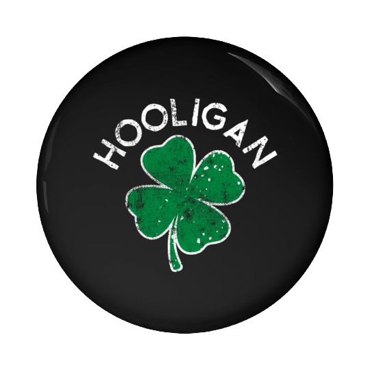 Hooligan Squad Lucky C St Patrick'S Day Distress Pin Buttons
