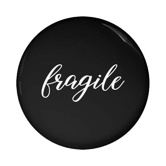 Cute Fragile Handwriting green Pin Buttons