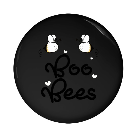 boo bees green Pin Buttons