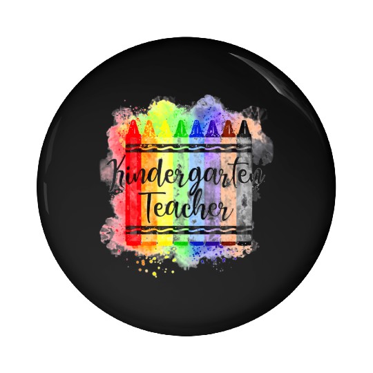 Funny Kindergarten Teacher Crayon Back To School Pin Buttons
