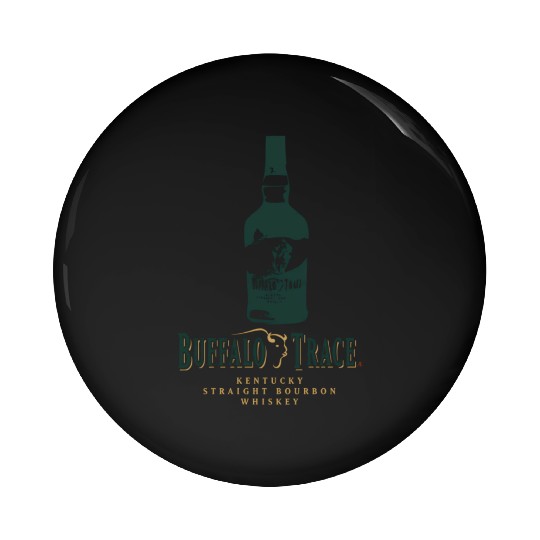 Buffalo Bourbon Whiey Bottle Gold And Green Logo Pin Buttons