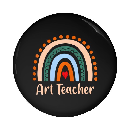 Art Teacher Boho Rainbow Back To School Pin Buttons