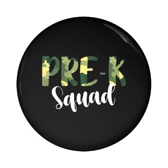 Camo Pre-K Squad Back To School Camouflage Pin Buttons