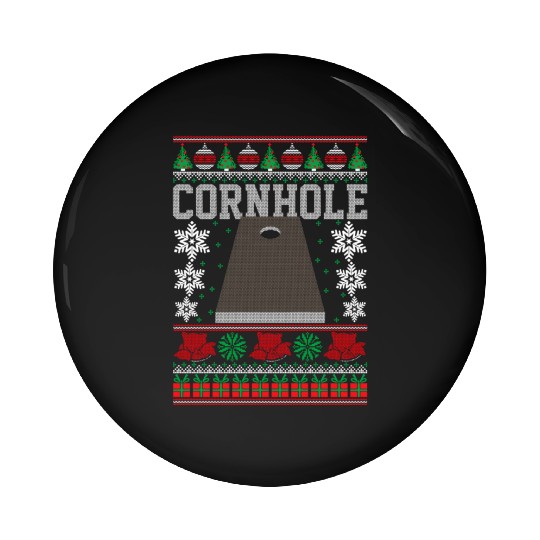 Cornhole Ugly Happy Pin Buttons