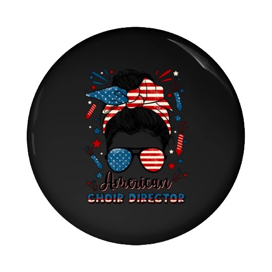 4Th Of July Choir Director American Flag Choir Dir Pin Buttons