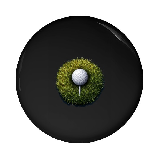 Golf Ball Green Grass Golfer Golf Player Golfing Pin Buttons