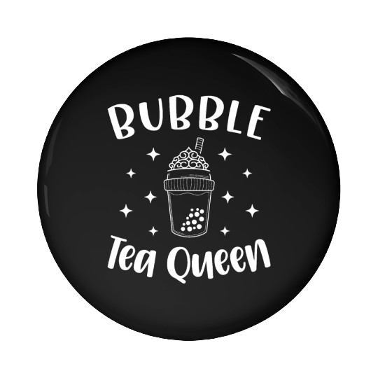 Bubble Tea Queen Boba Tea Drinker Korean Drink Pin Buttons