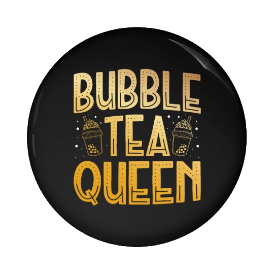 Bubble Tea Queen Boba Tea Drinker Korean Drink Pin Buttons