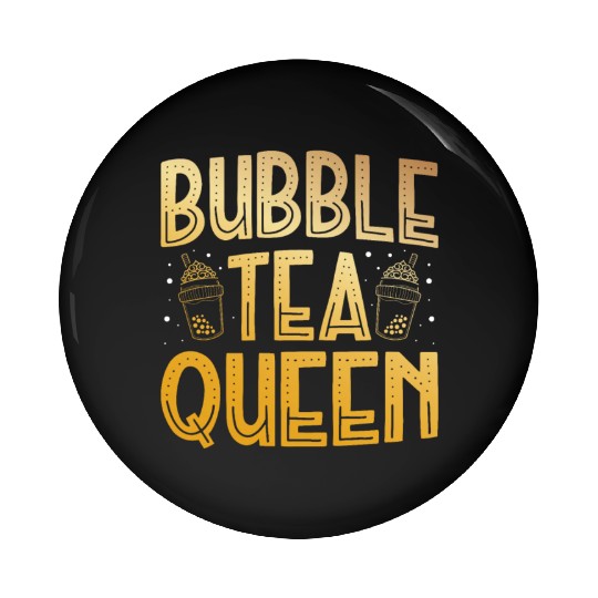 Bubble Tea Queen Boba Tea Drinker Korean Drink Pin Buttons