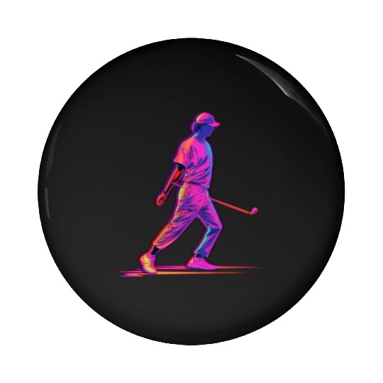 Golfer Golf Player Golfing 80s 90s Retro Pin Buttons