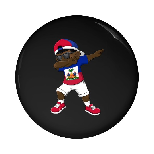 Dabbing Haitian Haiti Flag Dab Dance Pin Buttons