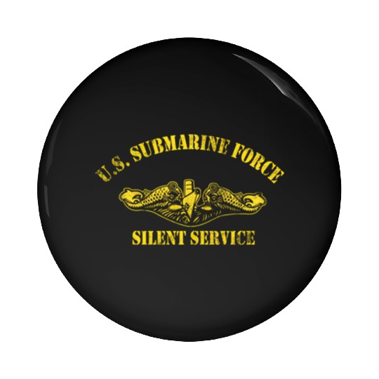 Us Submarine Force Silent Service Veteran Submarin Pin Buttons