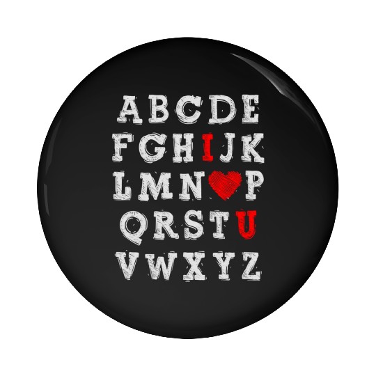 I Love You Abc Alphabet English Teacher Day Pin Buttons