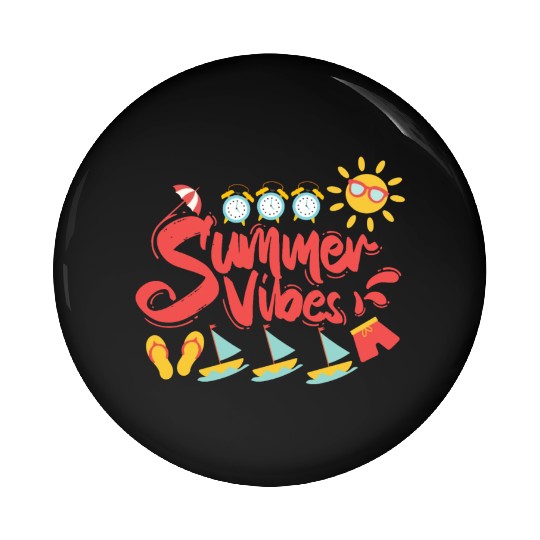 Summer Vibes - Boats | Slippers | Sun Glasses Pin Buttons