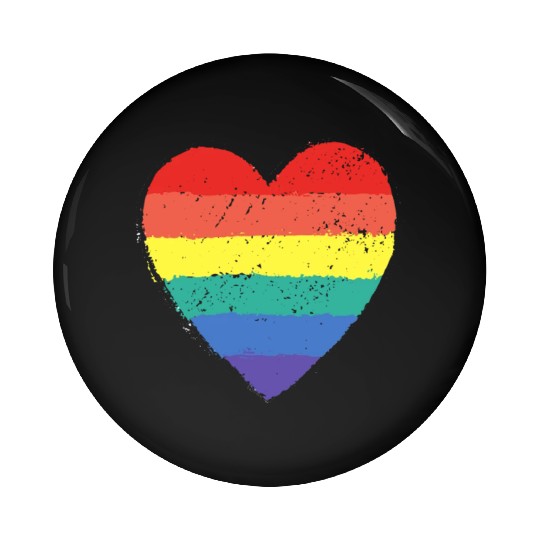rainbow heart Pin Buttons