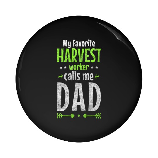 Farmer Farm Harvest Time Vegetable Pin Buttons
