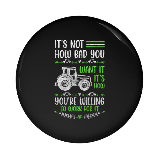 Farmer Work Hard Work Vegetable Pin Buttons