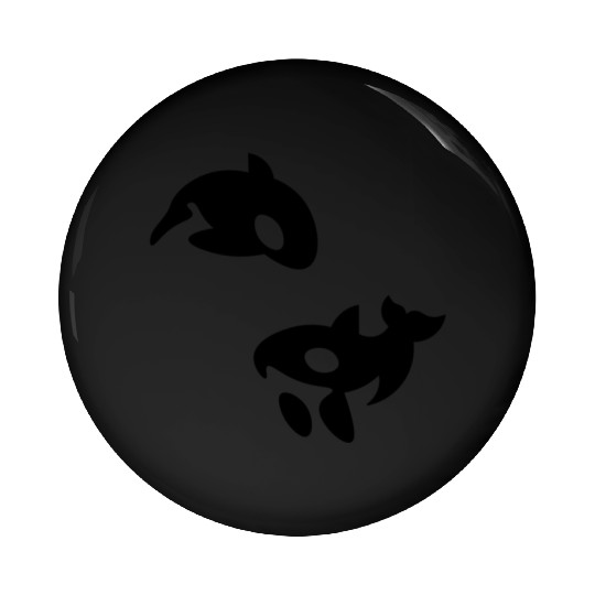 Orca Whale Sword Whale Back Fin Mammal Orcas Pin Buttons