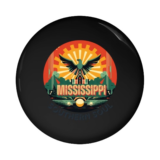Mississippi vibes Pin Buttons