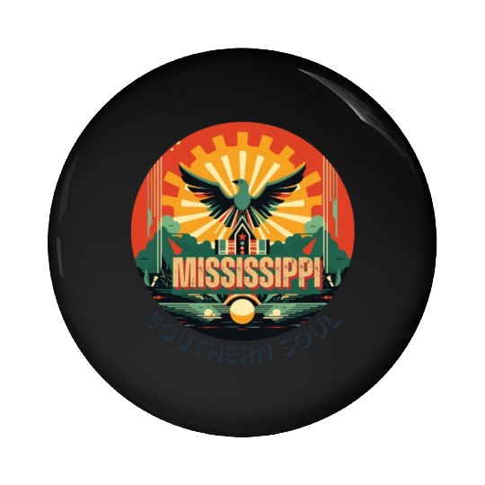 Mississippi vibes Pin Buttons