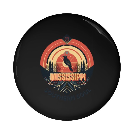 Mississippi vibes Pin Buttons