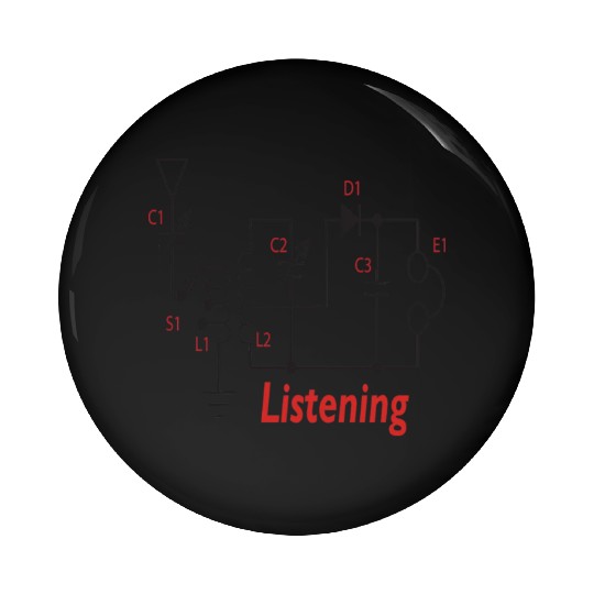 Crystal Radio Design Listening Pin Buttons