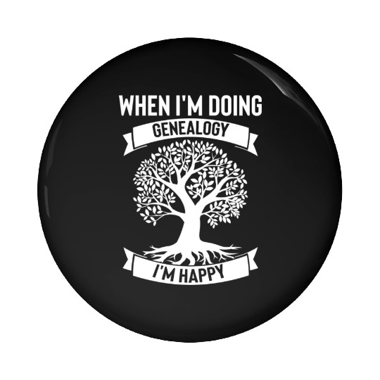 Humorous I'm Genealogy Origins Families Tree Pin Buttons