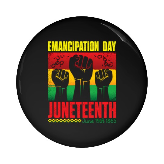 Ecipation Day 1865 African American Juneteenth Fla Pin Buttons