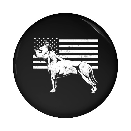 Usa American Pitbull Pin Buttons