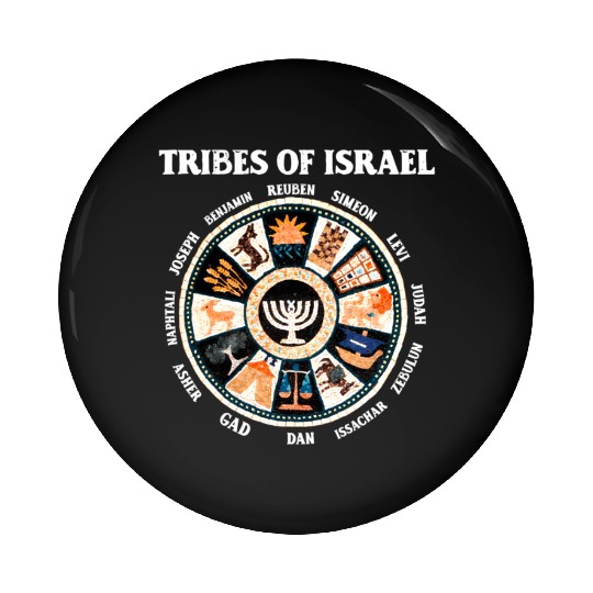12 Twelve Tribes Of Israel Hebrew Israelite Judah Pin Buttons