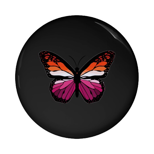 Lesbian Monarch Butterfly Sticker Pin Buttons
